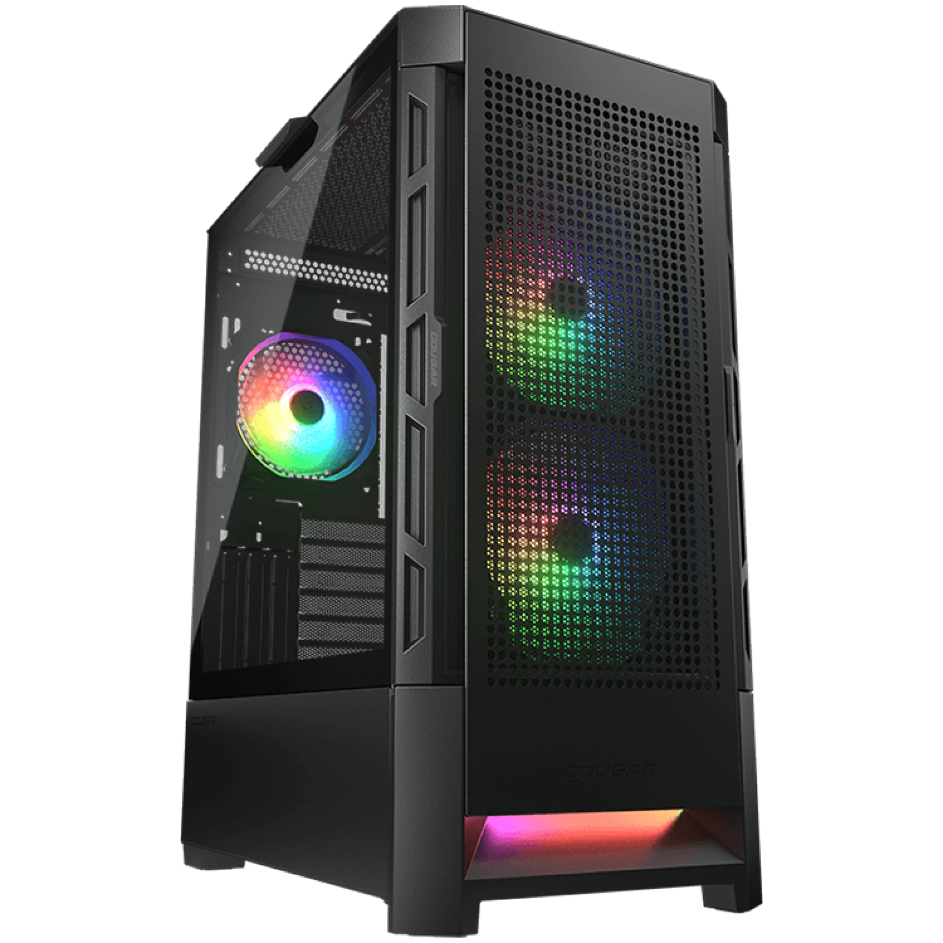 COUGAR Duoface RGB Black PC Case Mid Tower Airflow Front Panel