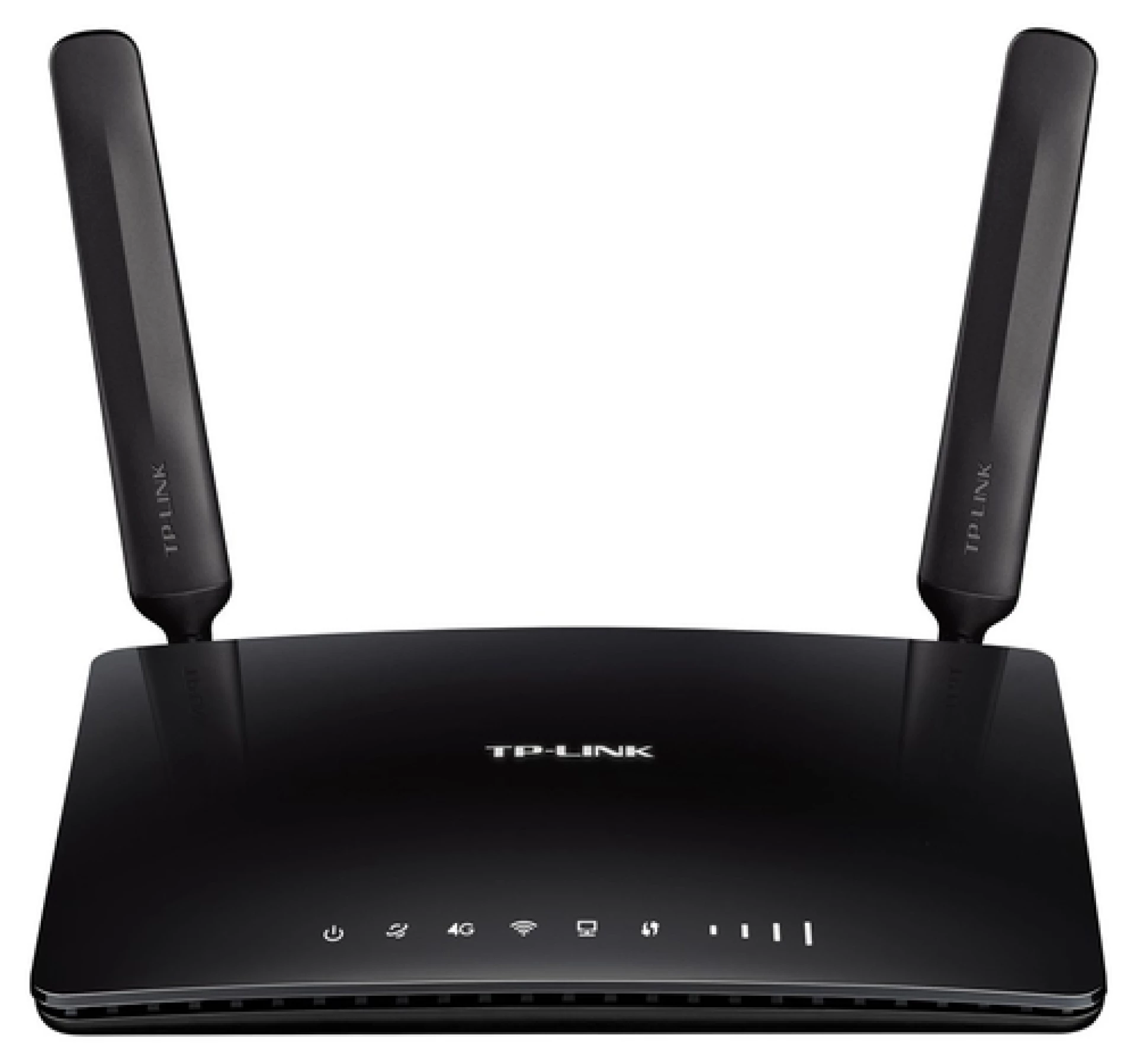 TP-LINK 300Mbps Wireless N 4G LTE Router with 4G LTE modem, LTE-FDD/LTE-TDD/DC-HSPA+/HSPA+/HSPA/UMTS/EDGE/GPRS/GSM, 3x10/100Mbps LAN ports, 1x10/100Mbps LAN/WAN port, 300Mbps / 2.4GHz, 802.11b/g/n, 2 Internal, 2 Fixed External WiFi Antennas