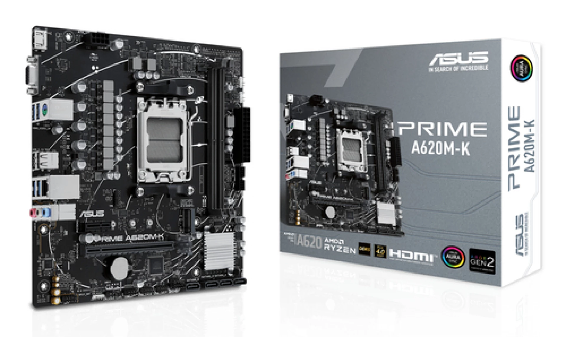ASUS MB PRIME A620M-KAMD A620;AMD;2xDDR5VGA,HDMI;micro ATX