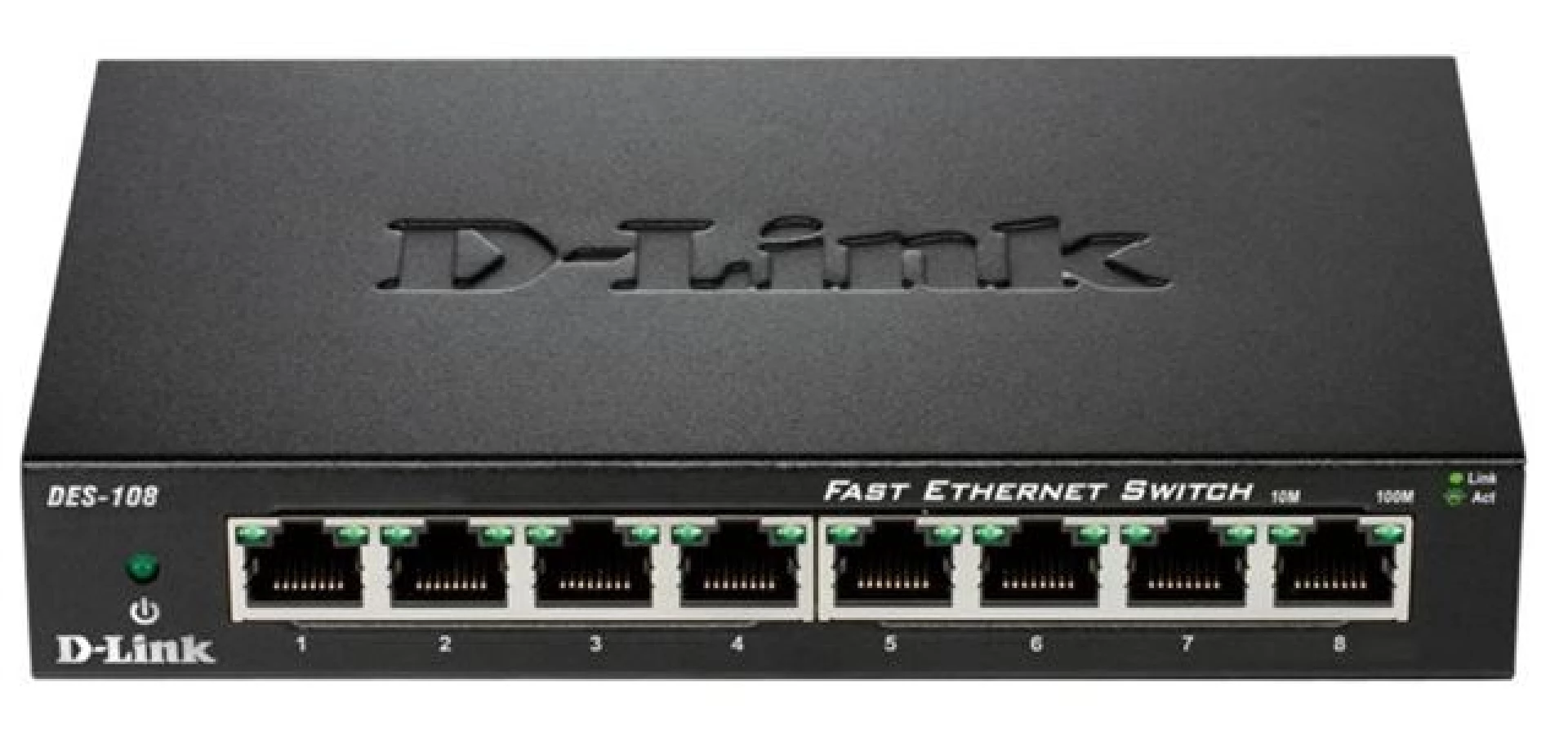 D-Link switch neupravljivi,DES-108/E (metalno kućište)