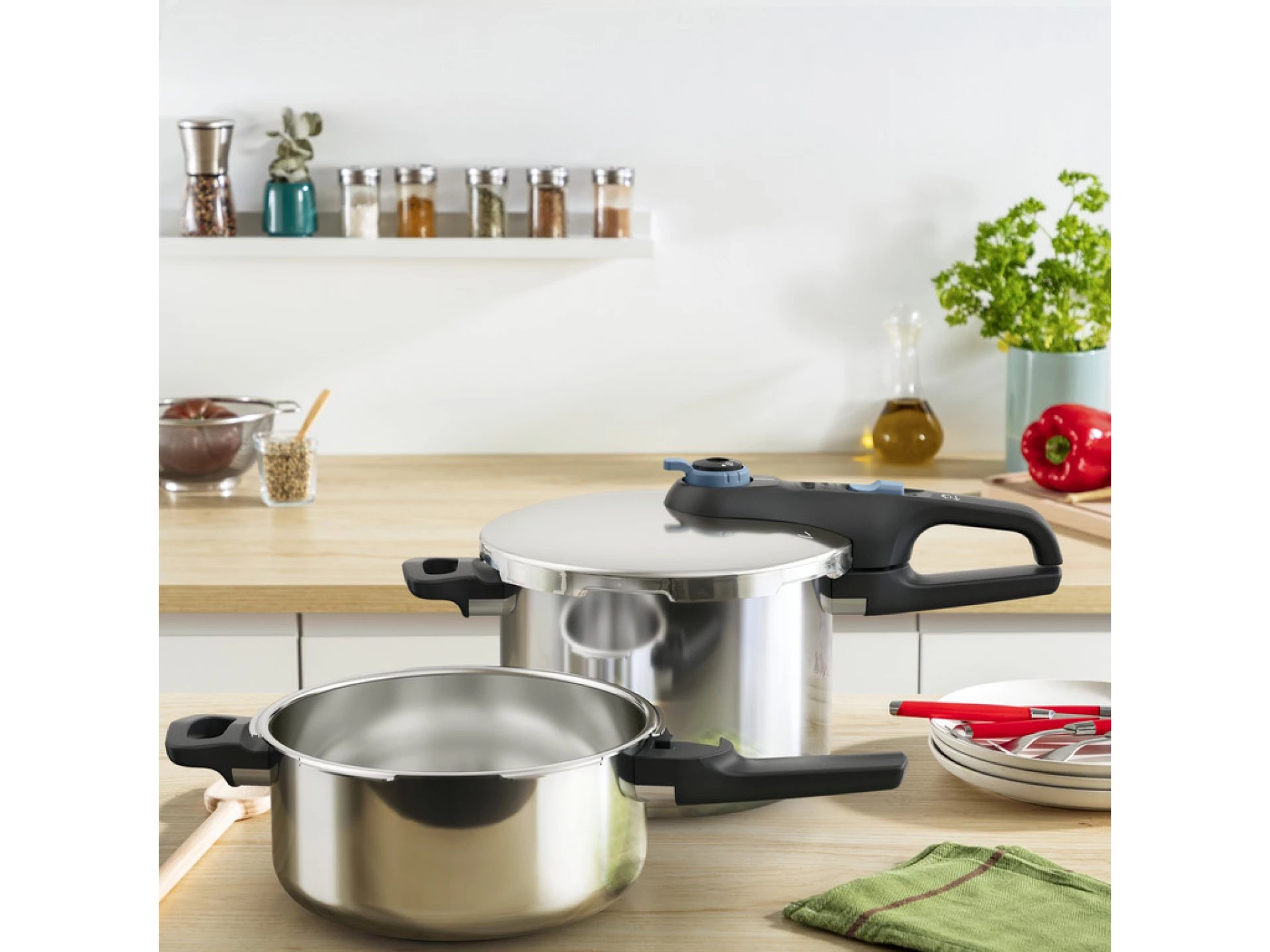 Tefal set lonaca 4+6 L Trendy Tefal Aqua Blue