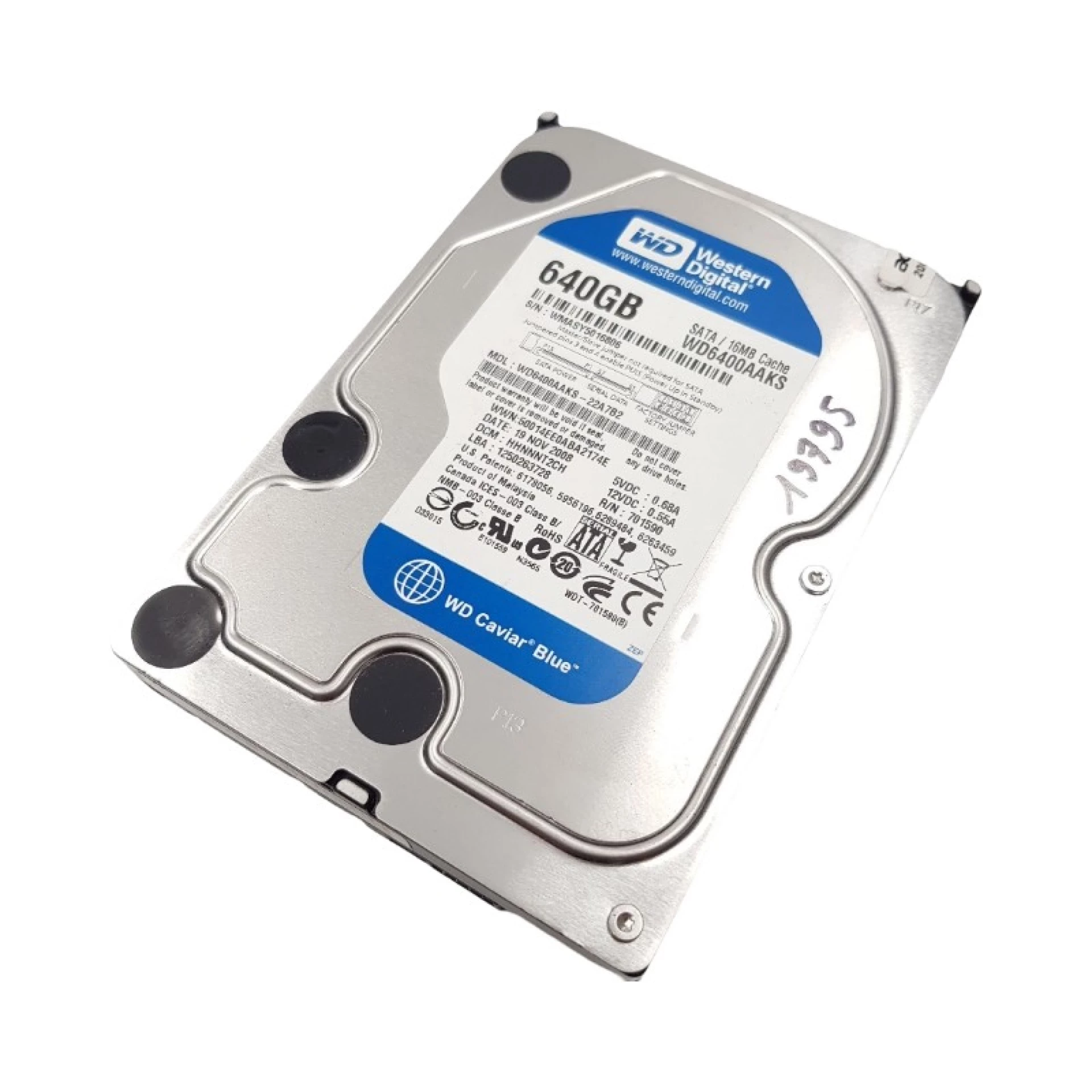 WD HDD 640GB SATA2 16MB Pull7200RPM Caviar Blue,12mjeseci garancija
